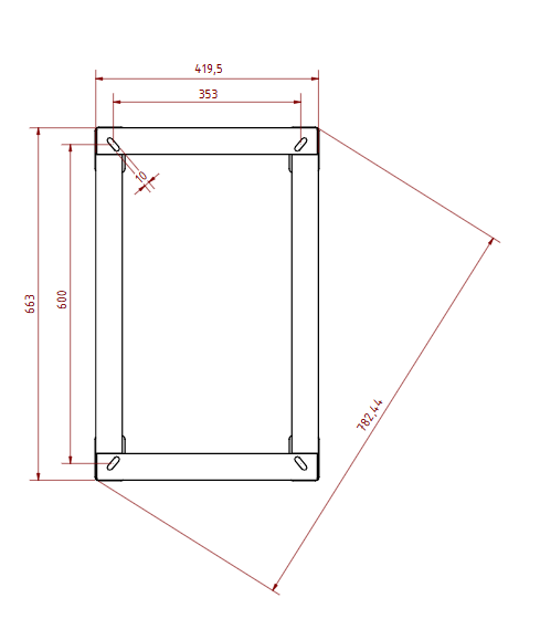 Zváraná nerezová konzola 2MXM68+