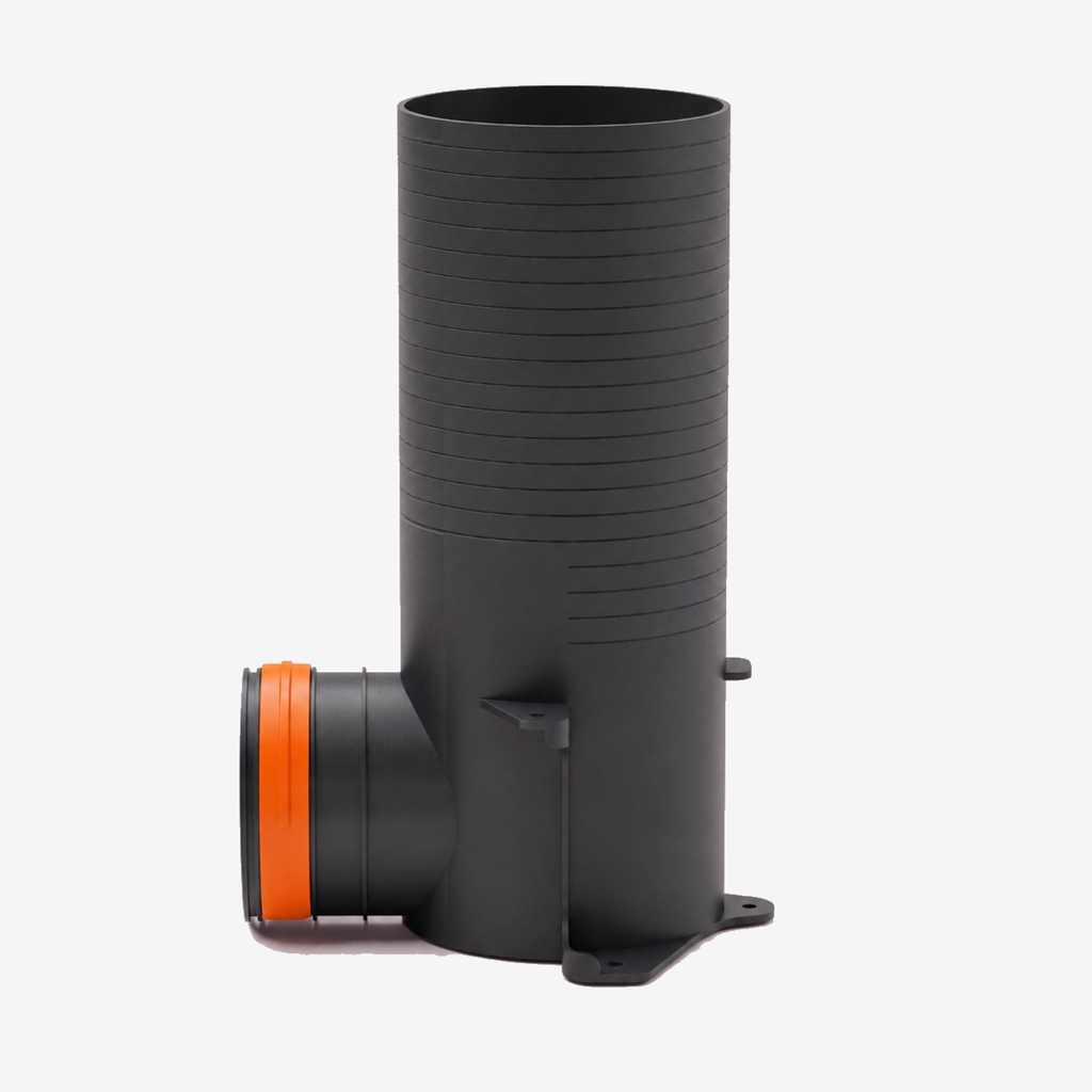 Prémiový prechodový box s regulátorom prietoku 1x90 / vnútorný Ø125 mm, 330 mm